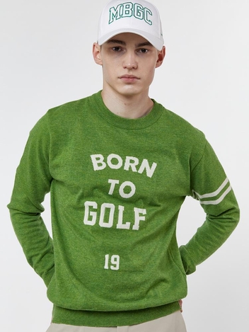 BORN TO GOLF CREW-NECK SWEATER 본투골프 크루넥 스웨터 GREEN