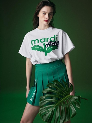 T-SHIRT ACTIF BLOOMMARDI_WHITE NAVY