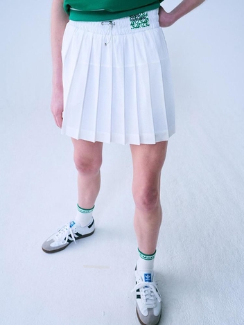 MESH COMBO MINI SKIRT_WHITE