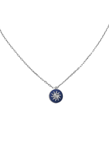[Wilhelmina Garcia]Silver Sun & Moon Necklace