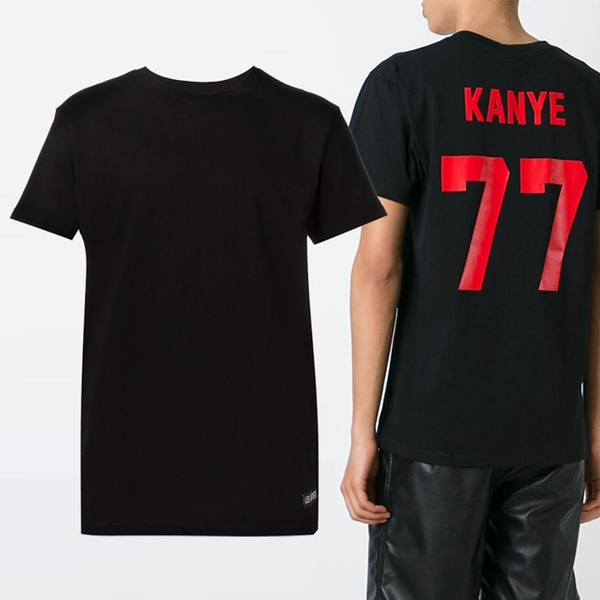 11주년 풋볼 칸예 레드넘버 반팔티 블랙 KANYE 77