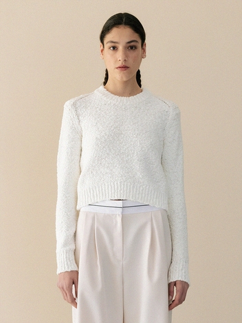 cotton crop round knit (ivory)