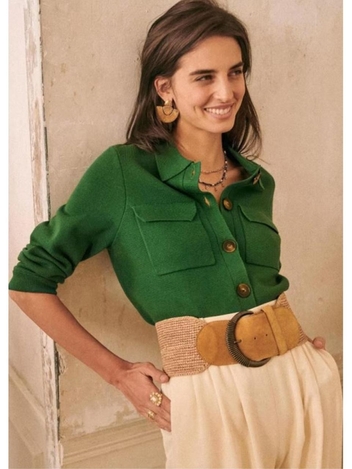 [SEZANE]VEST BETTY Green