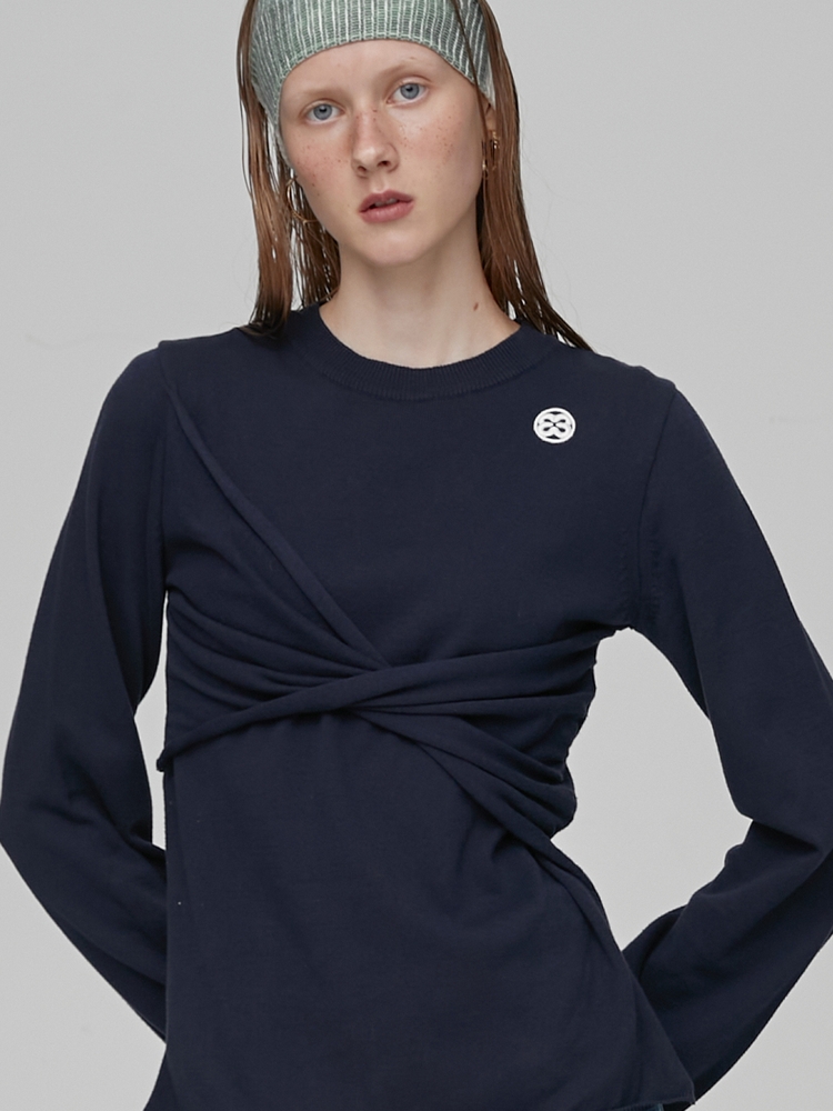 TWIST PULLOVER - NAVY