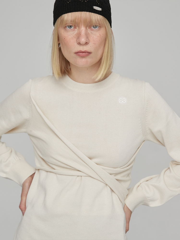 TWIST PULLOVER - IVORY