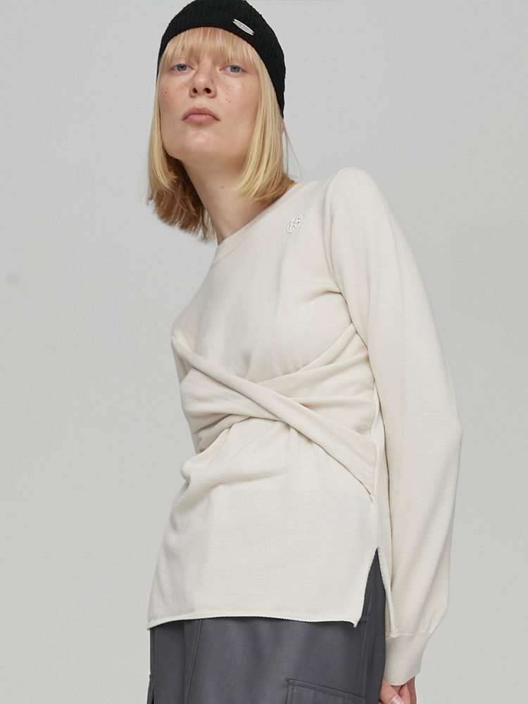 TWIST PULLOVER - IVORY