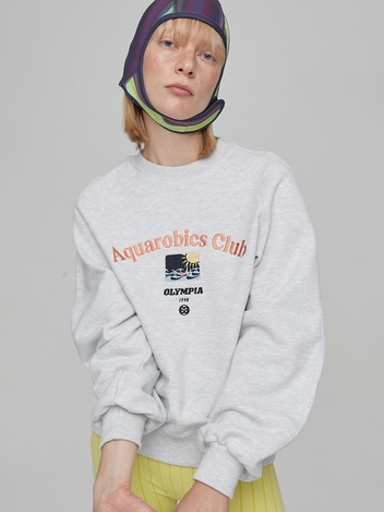 AQUAROBICS CLUB SWEATSHIRT - LIGHT GREY