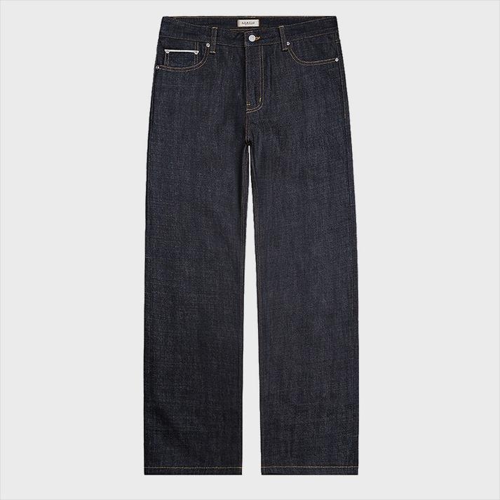 078 Raw Selvedge denim Jeans (Indigo Blue)