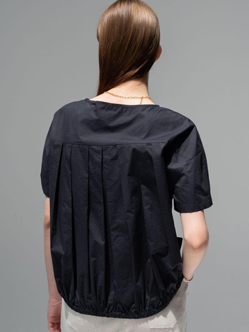 CO BACK PLEATS BLOUSE_NAVY