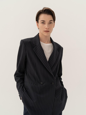 CO STRIPE TAILORED JACKET_DARK NAVY