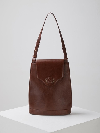 Oval flap bag(Vintage wood)
