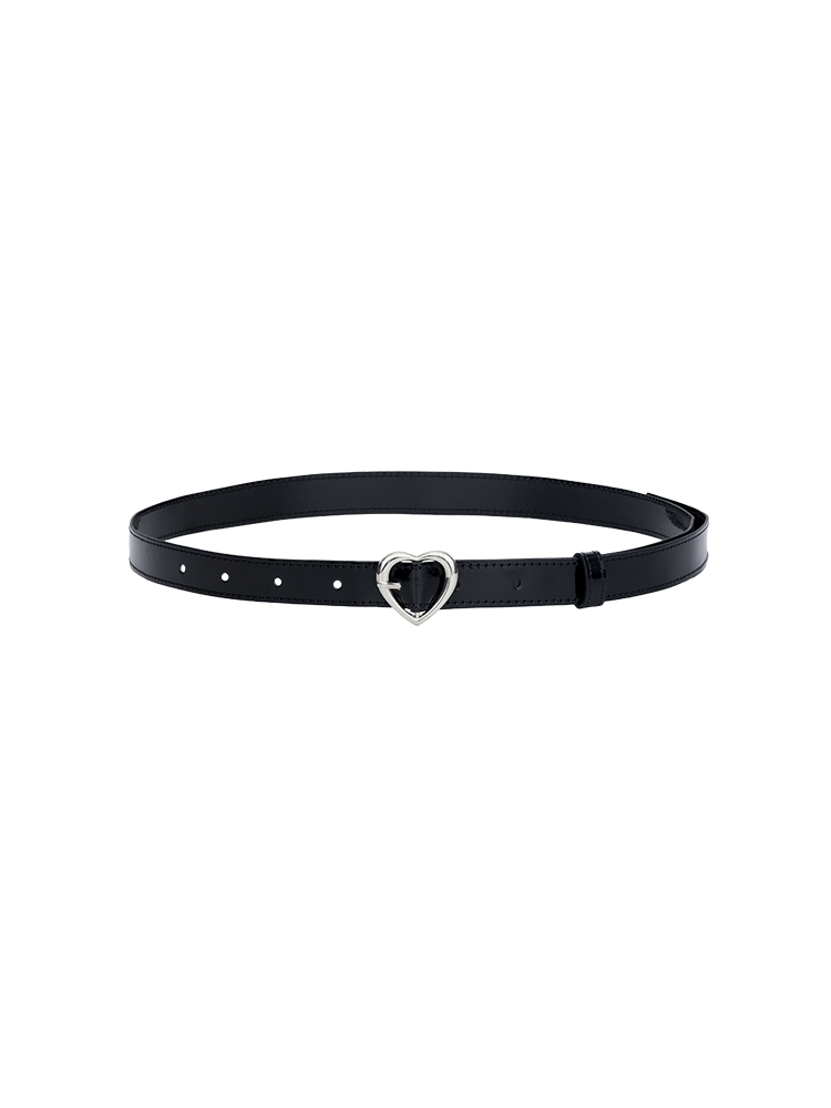 HEART ENAMEL BELT_BLACK