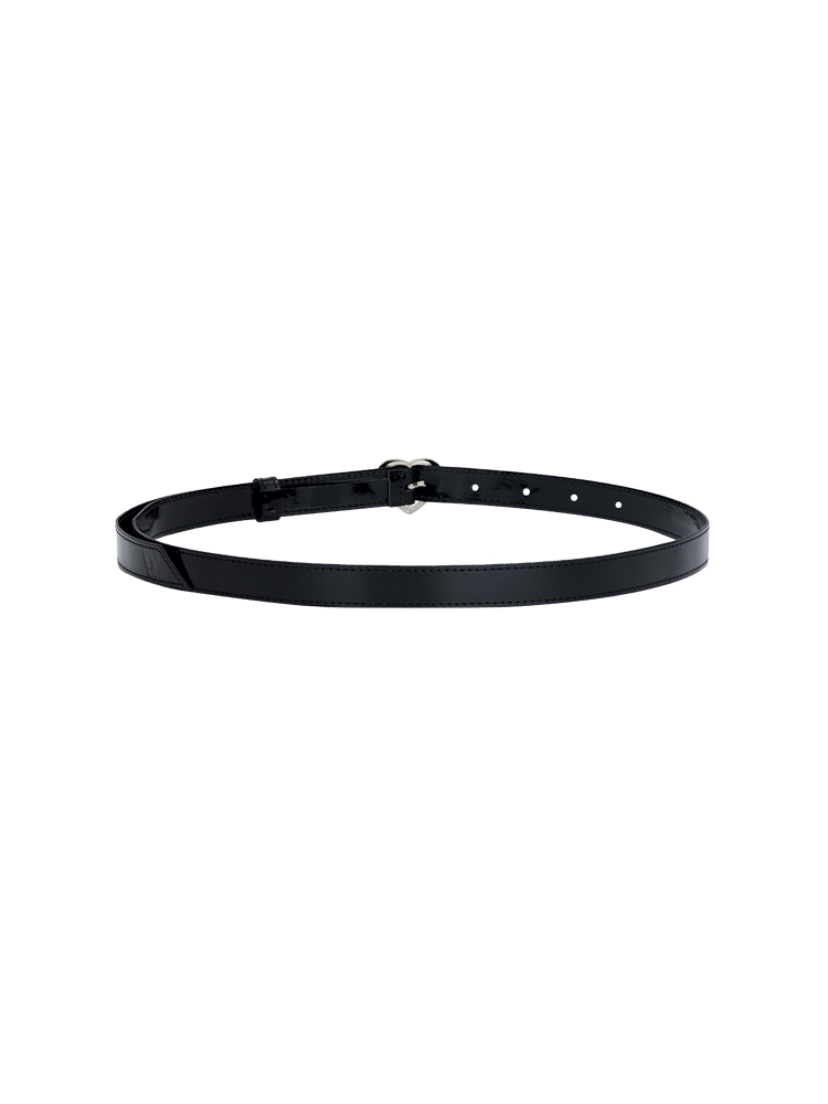 HEART ENAMEL BELT_BLACK