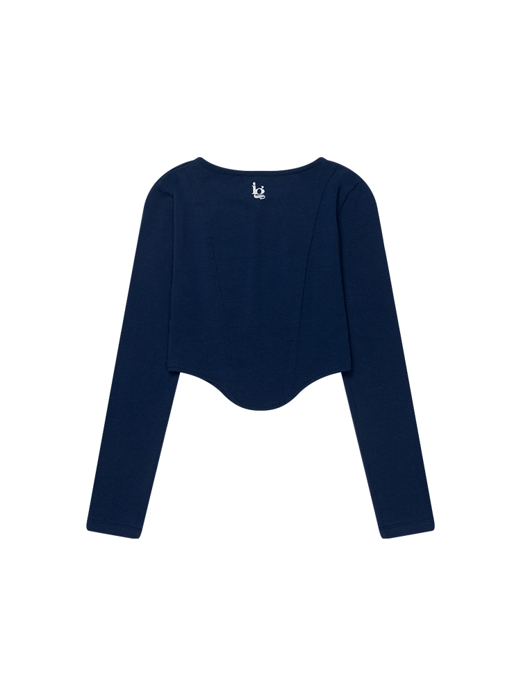 LINE SLEEVE T-SHIRT_NAVY