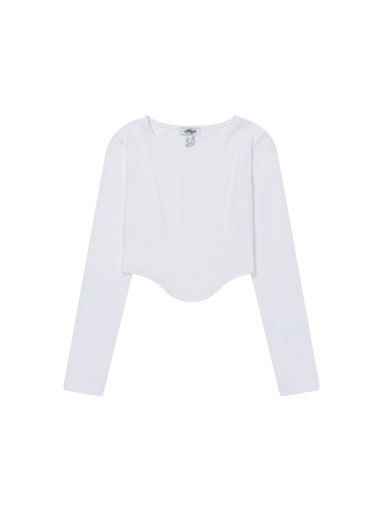 LINE SLEEVE T-SHIRT_WHITE