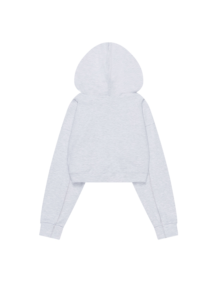 IG CROPPED HOODY_LIGHT GRAY