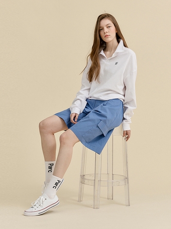 (WOMEN) Bagatelle Bermuda Cargo Shorts_Blue