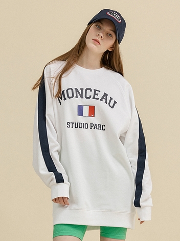 (UNI) Monceau Raglan Sweatshirt_White