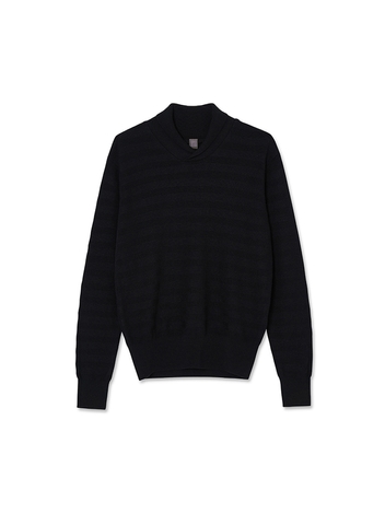 Woolsilk Shawl Collar_Black