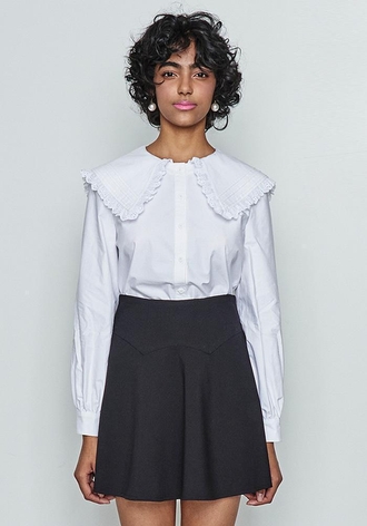 BIG COLLAR BLOUSE - White