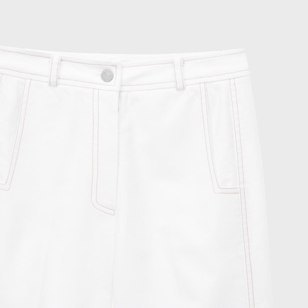 Heart Point Pocket Pants White WBBSPA018WH