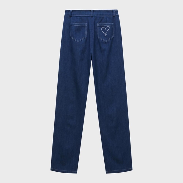 Heart Point Pocket Pants Blue WBBSPA018BL