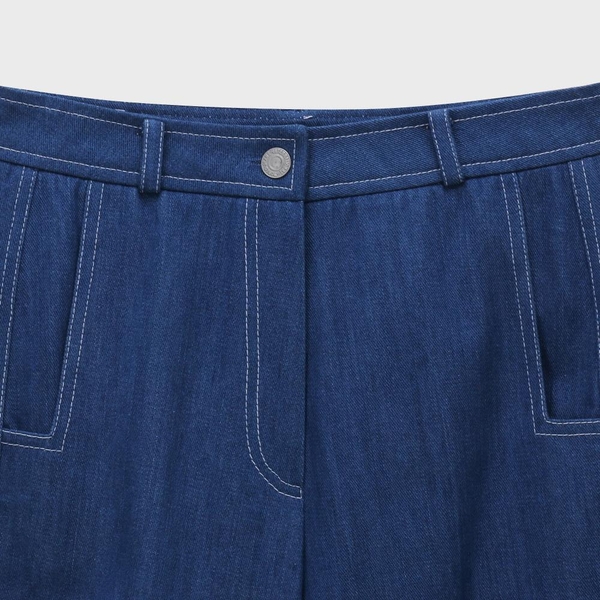 Heart Point Pocket Pants Blue WBBSPA018BL