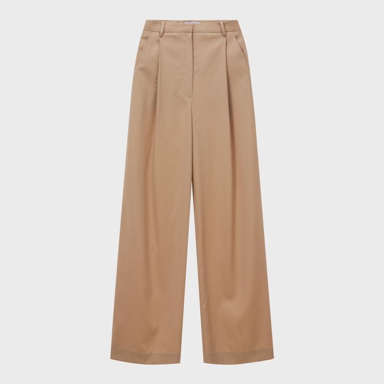 Wool Wide Pants Beige WBBSPA012BE