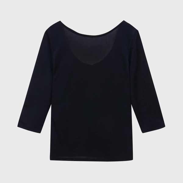 Back Oval Neckline Point Top Navy WBBSTP013NV