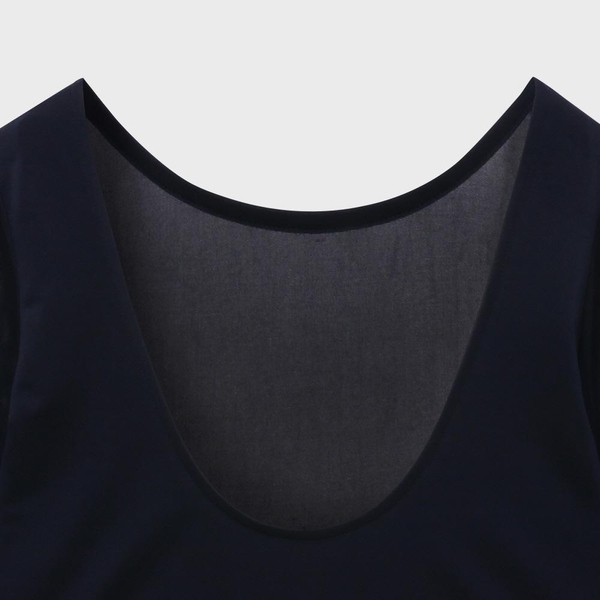 Back Oval Neckline Point Top Navy WBBSTP013NV