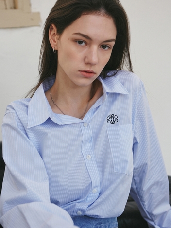NICOLE STRIPE COTTON SHIRT_SORA