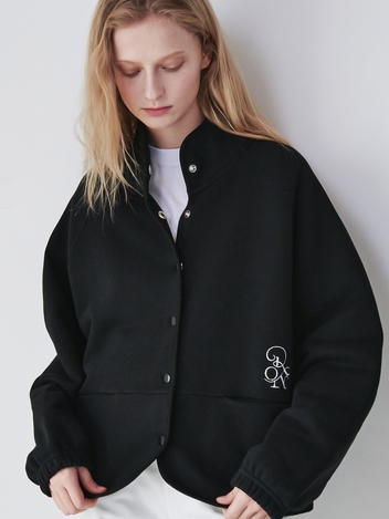 SNAP SWEAT JACKET BLACK