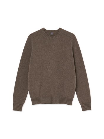 Merinowool Saddle Crewneck_Brown