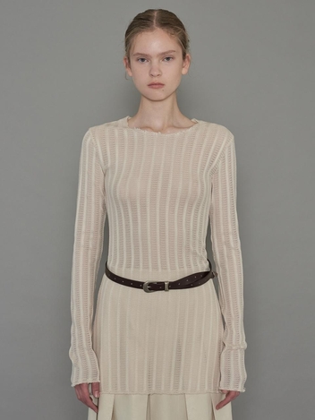 [주말특가]LONG LACE TEE_BEIGE