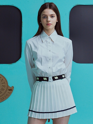 TULIP LOGO CROP SHIRTS_WHITE [U3S0B40410]