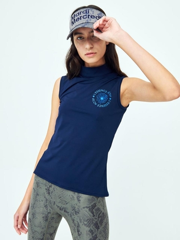 [주말특가]HIGH-NECK SLEEVELESS TOP_NAVY