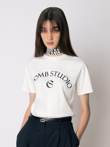 CO LOGO PRINT BASIC T-SHIRT_WHITE