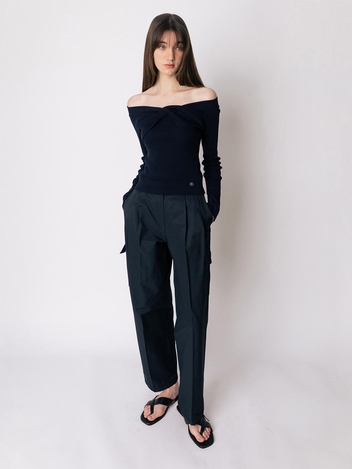 CO TWO-TUCK CARGO PANTS_NAVY