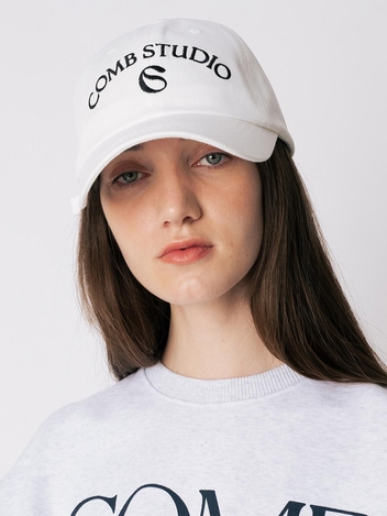 CO LOGO EMBROIDERED BALL CAP_WHITE