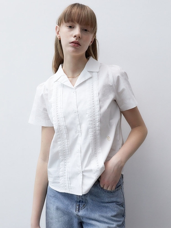 ELLY LACE PUFF BLOUSE_WHITE