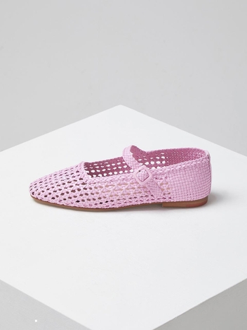Mesh mary-jane(glow pop pink)