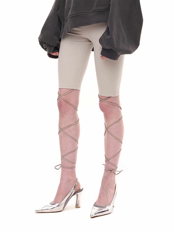 NEEDLE MESH SLINGBACK [SILVER]