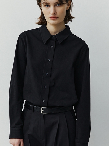 POISE PLACKET SHIRTS - BLACK