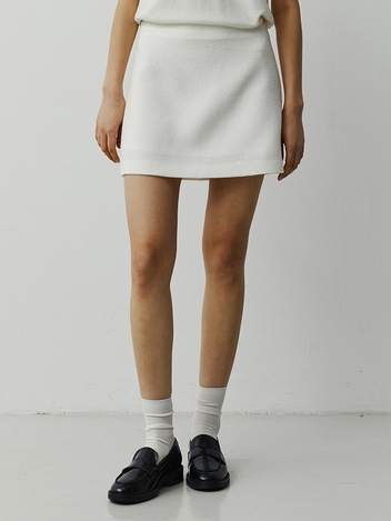 TWEED MINI SKIRT - IVORY