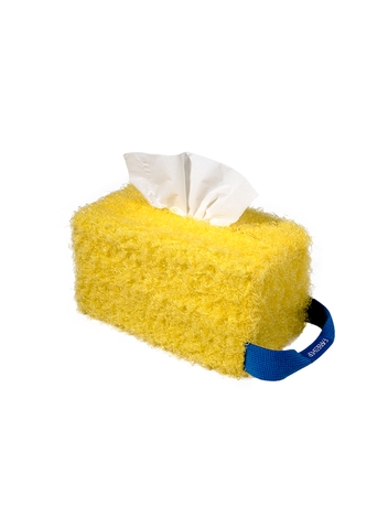TISSUEBOX COVER WITH HANDLE YELLOW