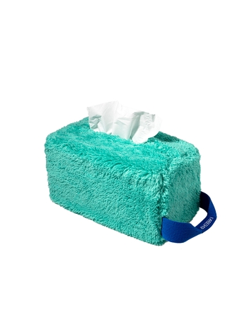 TISSUEBOX COVER WITH HANDLE TURQUOISE
