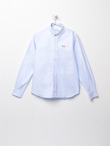 메종키츠네 트리컬러 폭스 셔츠 FM00400WC2010 LIGHT BLUE