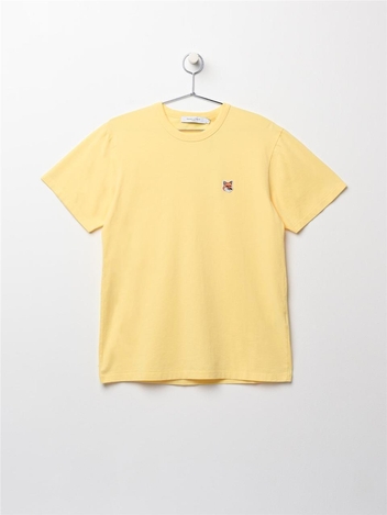 메종키츠네 폭스헤드 패치 반팔 AM00103KJ0008 YELLOW