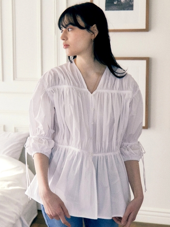 V-Neck Shirring Blouse VC2312BL006M