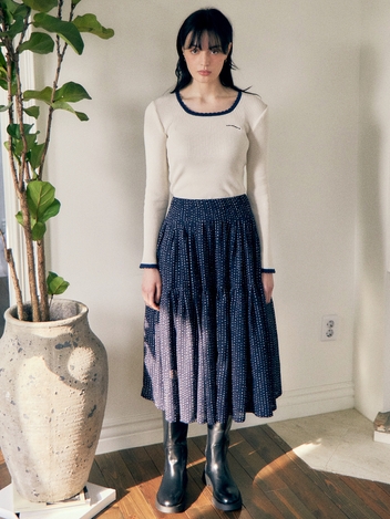 Gianna Full Shirring Dot Skirt VC2312SK009M